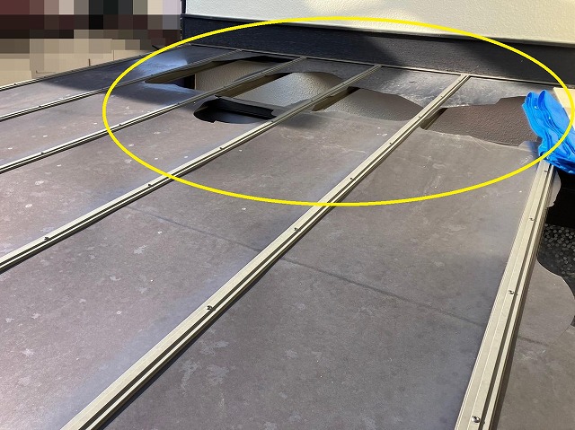 中央市　テラス屋根張り替え工事